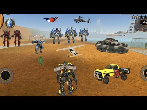 Vegas Crime Simulator (Transformer Fight on Private Airport) Transformers Destroy Private Airplane