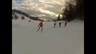 preview picture of video '1 er cours de ski de fond avec la  famille Delbos 2013'