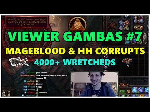 [PoE] Headhunter & Mageblood double corrupts, 4000+ Wretcheds - Stream Highlights #566