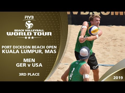 Волейбол Men's 3rd Place — GER v USA — FIVB Beach Volleyball World Tour — Kuala Lumpur (MAS) — 3*