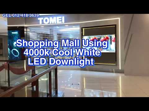 Shopping Mall Using 4000k Cool White LED Downlight