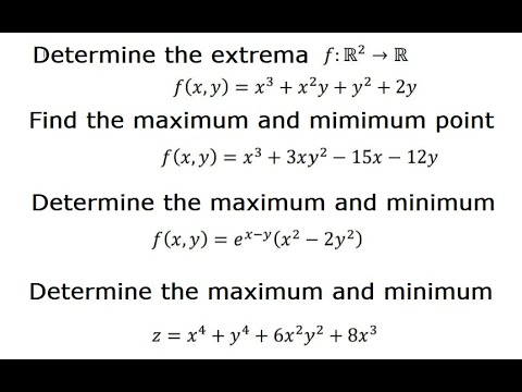 Calculus Help: Determine the extrema, maximum, minimum, saddle point: x^3 + x^2y + y^2 + 2y