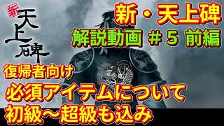 【新・天上碑】今後ずっと使う「必須アイテム」について【解説動画＃５前編】