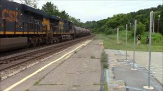 preview picture of video 'CSX Train Action in Amsterdam (City), NY'