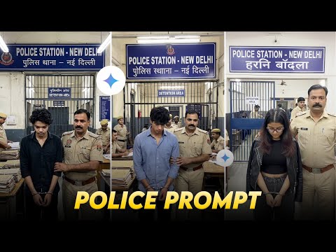 Police Arrest Instagram Trending Realstic Ai Photo Editing | Gemini Police Arrest Photo Tutorial 