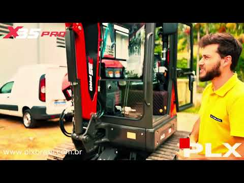 PLX Brasil | Mini escavadeira X35 Pro: detalhes e estrutura