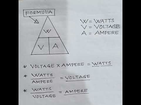Watts, Voltage & Ampere Calculation #shotsvideo #Basicelectric #electricalcalculation #Khairulbashar