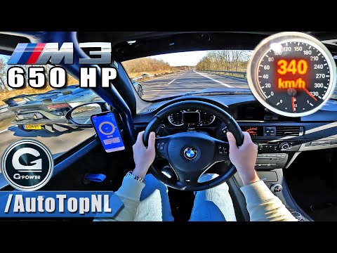 BMW M3 E92 G-Power *340KM/H* on AUTOBAHN [NO SPEED LIMIT] by AutoTopNL