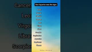Download lagu How Aquarius sees the signs ♒ - Zodiac Signs Shorts #shorts mp3