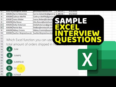 How to Pass EXCEL TEST FOR JOB INTERVIEW - Questions and Answers with Solutions