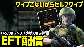【EFT 配信】ワイプ待ちきれないのでメイン垢セルフワイプ！いろんな方法でレベリング＆来シーズンに思いをはせる　土曜定例配信