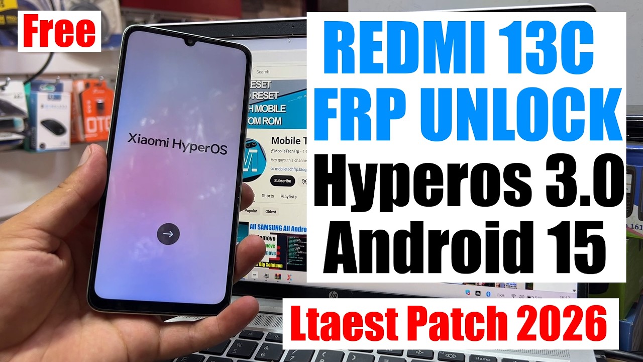 Redmi 13C FRP Bypass hyperos 3.0 Android 15 | Remove Google Account Redmi 13C |Redmi 13C FRP Unlock