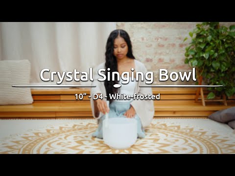 10" Crystal Singing Bowl, White-Frosted, D4, 432 Hz, CSB10D, Meinl Sonic Energy
