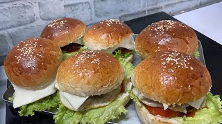 How to make soft classic burger buns. Assemble burgers.