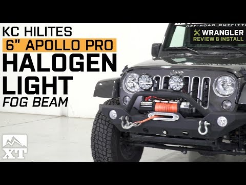 Jeep Wrangler KC HiLiTES 6" Apollo Pro Halogen Light (1987-2018 YJ, TJ, JK) Review & Install