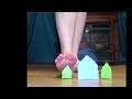 ASMR Feet Tiny Cardboard Houses