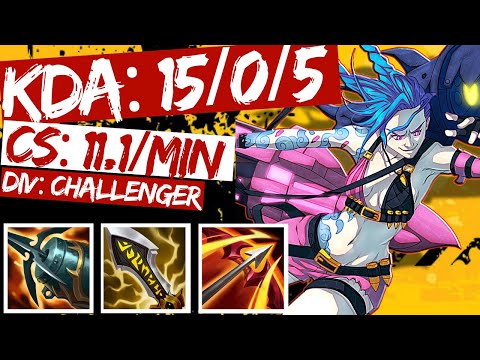 JINX ADC s11 (KDA: 15/0/5) - FULL GAME CHALLENGER REPLAY
