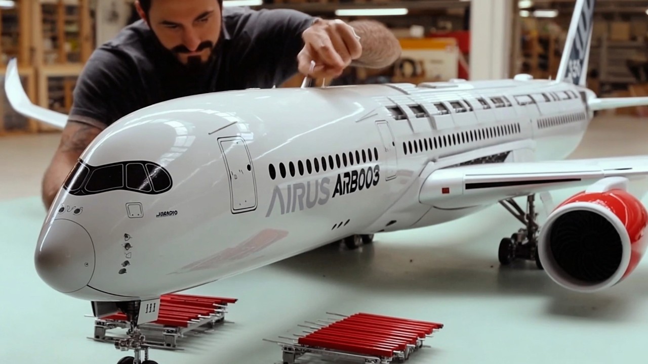 Man Builds Hyperrealistic RC Plane at Scale | Airbus A350 Replica by @RamyRC