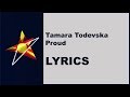 [LYRICS] TAMARA TODEVSKA - PROUD (North Macedonia Eurovision 2019)