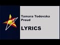 LYRICS TAMARA TODEVSKA PROUD North Macedonia Eurovision 2019