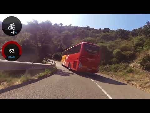 Rad - cat - Roses - von Cadaques hinter SARFA Bus