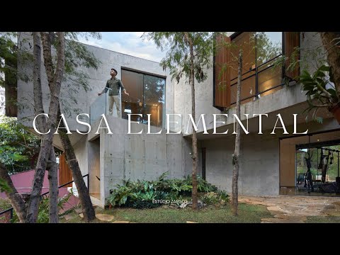 House Design With Shifted Stack Of Concrete Blocks To Harmonize With Nature