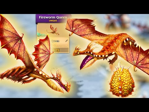 FIREWORM QUEEN - Unique Fireworm Dragon "Titan Mode" Max Level 175 | Dragons: Rise of Berk
