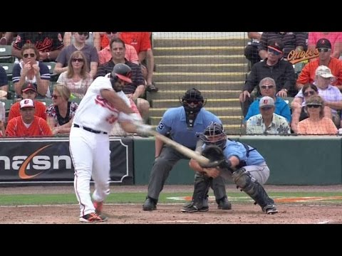 TB@BAL: Alvarez drives a double to knock in Borbon