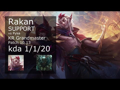 Rakan Support & Ezreal vs Pyke & Cassiopeia - KR Grandmaster 1/1/20 Patch 10.13 // [롤] 라칸 vs 파이크 서폿