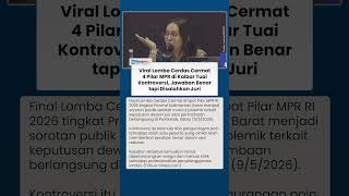 Viral Lomba Cerdas Cermat 4 Pilar MPR di Kalbar Tuai Kontroversi, Jawaban Benar tapi Disalahkan Juri
