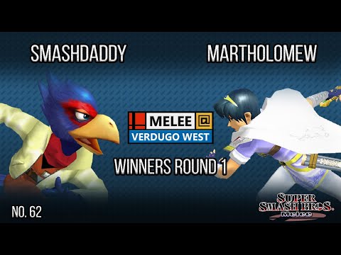 Melee @ Verdugo #62 - Smashdaddy (Falco) VS Martholomew (Marth) - SSBM - Winners Round 1