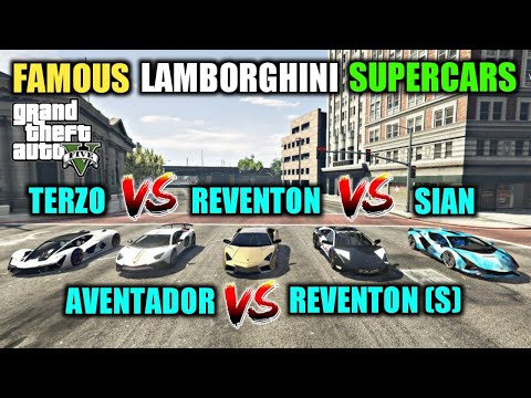LAMBORGHINI TERZO vs SIAN vs REVENTON vs POLICE REVENTON vs AVENTADOR (BEHIND THE SCENES !!! )