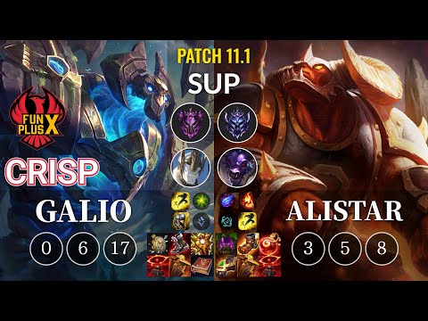 FPX Crisp Galio vs Alistar Sup - KR Patch 11.1