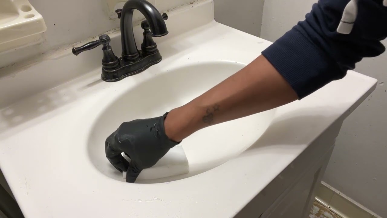 Bathroom sink cleaning! Sounds only No Talking ASMR