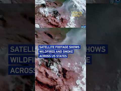 Satellite footage shows wildfires and smoke across US states #worldnow