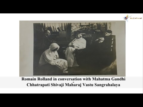 Romain Rolland in conversation with Mahatma Gandhi