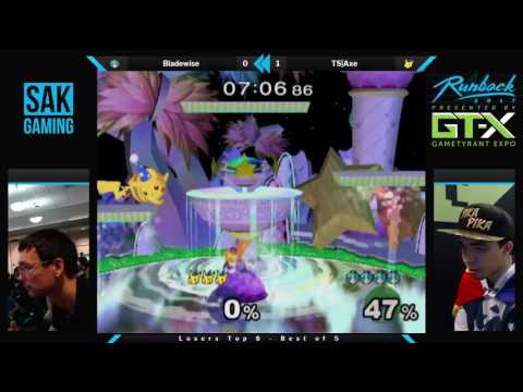 Runback 2017 Losers Top 8 - Bladewise (Peach) vs TS|Axe (Pikachu)