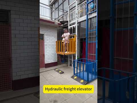 Small hydraulic cargo elevator for warehouse and household #elevatorworld #elevatormechanic