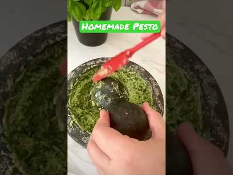 , title : 'Homemade Pesto using Mortar & Pestle'