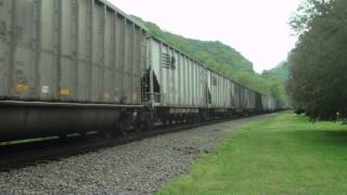preview picture of video 'Railfanning The West Virginia Secondary. NS J4A At Smithers, WV'