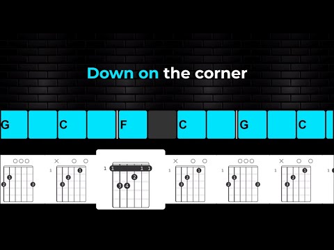 Down On The Corner - CCR - Guitar Chords & Lyrics - Play Along