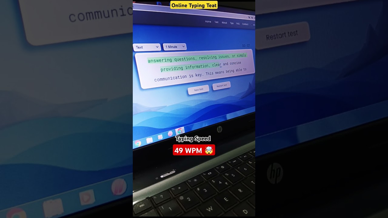 49 WPM 🤯Typing Speed | English Typing Practice Free #typing #ARP_0101