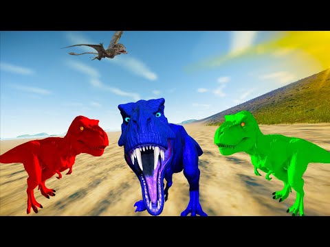 Tyrannosaurus Rex Color Pack vs Spinosaurus, Indominus Rex - Jurassic World Evolution Dinosaurs