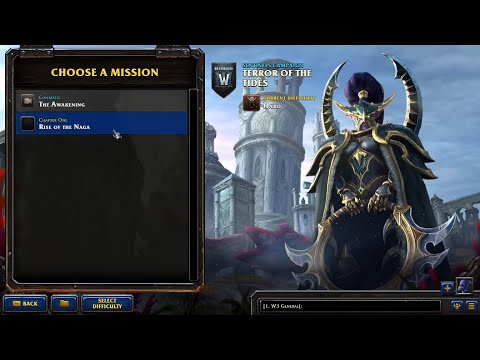 Warcraft 3 Reforged - Sentinels Campaign - Chapter 1- Rise Of The Naga -HARD no cheats