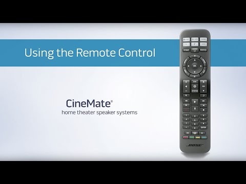 Bose CineMate Universal Remote - Using the Remote Control