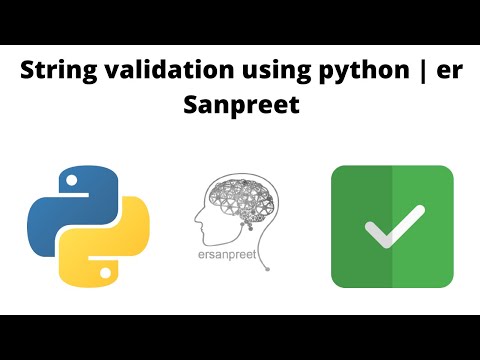 String Validation Python Ersanpreet