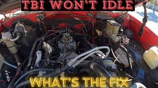Chevy TBI wont stay running/idle, what fixed it