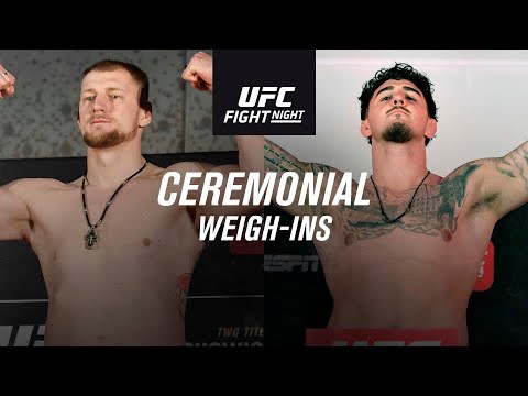 Thumbnail for video: UFC London: Ceremonial Weigh-In Thumbnail for video: UFC London: Ceremonial Weigh-In