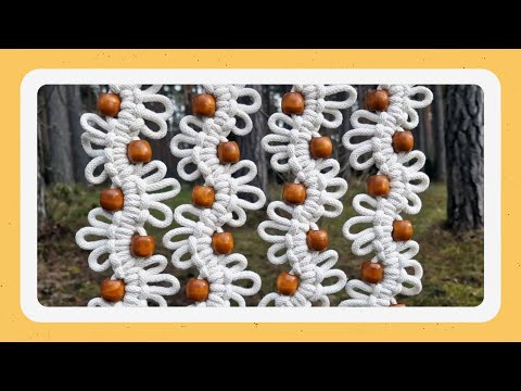 Macrame ABC pattern sample 17