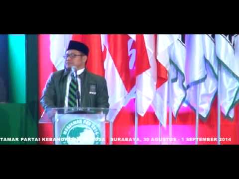 SAMBUTAN KETUA UMUM DPP PKB DI MUKTAMAR PKB 2014